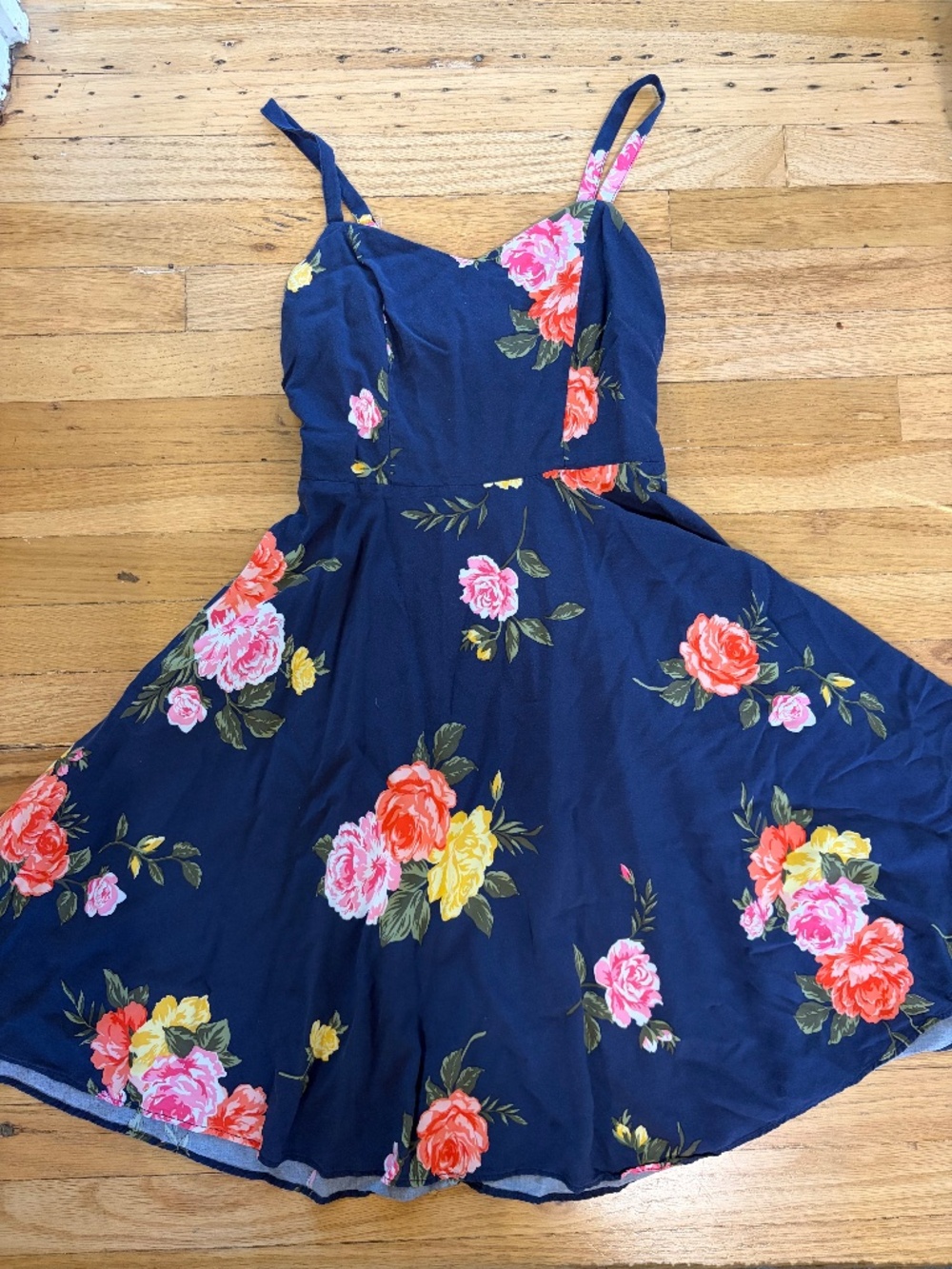 Blue Floral Swing Dress